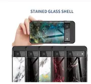 For Google Pixel 6 Pro Case Shockproof Marble Temepered Glass Luxury Case Cover