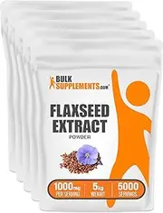 BulkSupplements.com Flaxseed Extract Powder - Vegan Omega 3 Supplement - Flax Seeds Extract - Ground Flaxseed Powder - Omega 3 Supplement - Flax Seed Supplement (5 Kilograms - 11 lbs)