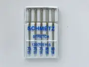 5 Schmetz Sewing Machine Needles 3x 75 2x 90 Stretch Flat Shank 130/705 Strechl