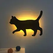 Catzon Black Cat Night Light Sound Control Silhouette Light Wall Decoration