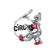 Silver plating Drumming Clowns Charm for Bracelet Cute DIY Charms Gift