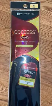 Sensationnel goddess 100% remi human hair natural yaki wave color 1 12”