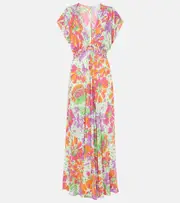 [Poupette St Barth] Poupette St Barth Cecile floral maxi dress AU 12 pink