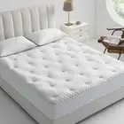 Bamboo Fiber Mattress Pad Reversible Egg Crate Memory Foam Waterproof Cover New