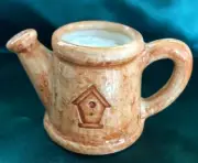 RUSS BERRIE SM VOTIVE HOLDER W/ CANDLE - CERAMIC WATERING CAN