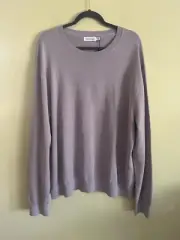 Calvin Klein Men’s Crew Neck Pullover Knit Sweater Nirvana Pale Lavender XXL
