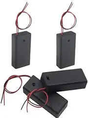 BKAEIMSTWR 3 x AAA Battery Holder with Switch and Screws, 2 x 1.5V AAA Battery Holder Case with Wire and ON/Off Switch and Cover