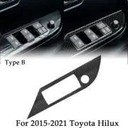 Driver Side Window Lift Panel Carbon Fiber Trim Black For 2015-2021 Toyota Hilux (for: Toyota)