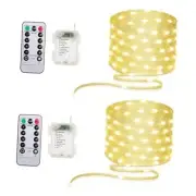 16.5ft Battery Operated String Lights (Pack), 50 LED Fairy String 2 Clear Wire