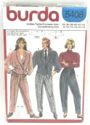 Burda Pattern 5408 UNCUT Jackets & Pants (Ladies Sizes 8-18)
