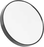 MUSISALY Suction Hooks Bathroom Mirror 10x Magnifying Glass Black Vanity Compact Mirror for Makeup for Travel