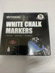 GOTIDEAL White Chalk Markers, Bold Tip Washable Chalkboard Markers