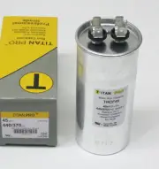 TitanPro TRCF45 HVAC Round Motor Run Capacitor. 45 MFD/UF 440/370 Volts