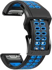 [ISOUDE] 26 22MM Silicone Quick Release Watchband Strap for Garmin Fenix 5X 5 Plus Watch Easyfit Wrist Band For Fenix 7X 7 6X 6 Pro Watch