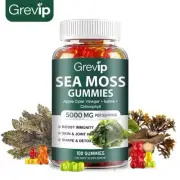 Sea Moss Gummies 5000mg - with Irish Sea Moss, Burdock Root, Bladderwrack