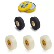 Howies Hockey Tape Stick Wax with Case and 3 Rolls of Clear / 2 Rolls of Black