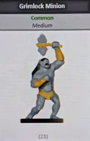 D&D miniatures Dangerous Delves #23 GRIMLOCK MINION w/stat card