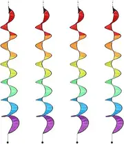 Wind Spinner - 4X Garden Spinner | Rotating Windmills Outdoor Decor Bird Scarer Nature Lovers Festival Party Front Yard Landscaping Backyard Gardens Patio Balcony