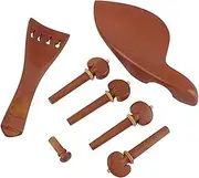 JOINPAYA 7pcs Jujube Wood Violin Tailpiece Set with Chin Rest Tuning Pegs and Endpin Durable Violin Accessories for Enhanced Sound Quality and Easy Installation