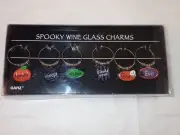 Ganz Spooky Wine Glass Charms Pendants Set Of 6 Halloween