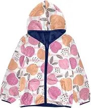 [Caihoyu] Big Girls Jackets With Sherpa Lining Baby Zip Up Jacket Toddler Girl Jacket