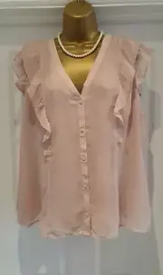 Phase Eight Marcella Ruffle Blouse Size 18 New With Tags RRP