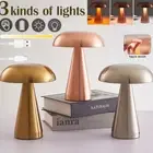 LED Mushroom Table Lamp Touch Dimmable Rechargeable Night Light Restaurant Bar