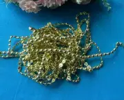 1/4"Half Round Flatback Imitation Pearl Beads Chain Sewing Trim gold 6 yards