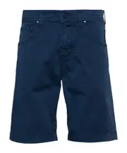 Nicolas poplin chino shorts 31 navy blue