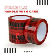Fragile Packing Tape RED Black 48mm x 75m Packaging Tape x36