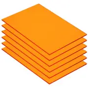 PMMA Acrylic Sheets Colored Transparent 7 x 5Inch Orange 6 Pcs