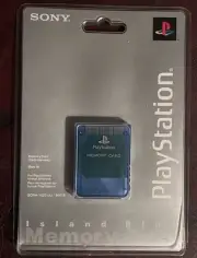 Sony PlayStation PS1 Memory Card SCPH-1020 Island Blue Sealed Blister Pack