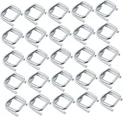 Angoily Packaging Strapping Buckle Set 50pcs Metal Buckle 19mm Width Replacement for Belt Buckles Strong Constructi