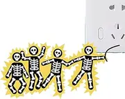 Warning Electric Safe Sign - No Touching Sign for Electric Safety,Versatile Waterproof Danger Electrical Signage for Home Business Hotel