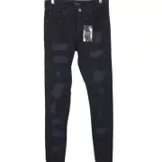 BooHoo Man Black Distressed Jeans Size 30 New with tags