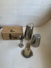 Top Shelf Professional Bartender Kit Stainless Steel Cocktail Shaker 4 pcs Set
