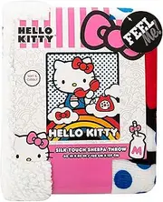 Northwest Hello Kitty Silk Touch Sherpa Throw Blanket, 40" x 50", On The Phone