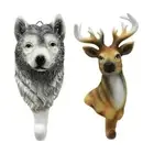 Unque Towel Storage Rack Resin Animal Head Coat Hanger Stand Room Office Decors