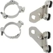 Memphis Shades Lowers Windshield Hardware Kit - Dyna (Chrome) MEM9899