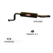 Redback Sports Pipes to suit Ford Falcon BA-BF 6Cyl Rtv(Tray& Tub) 21/2 Rear Muffler Megaflow Dual Outlet - STR248D