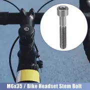 Titanium Tone Universal M6x35 Bike Stem Bolt Bicycle Bike Headset Stem Bolt