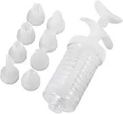 HEALEEP 1 Set Manual Cream Injector Decorating Tool with Piping Tips for Cake and Pastry Decorating Reusable and Safe Baking Supplies for Home and Professional Use