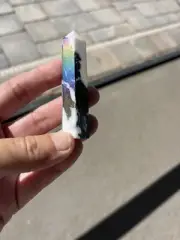 Aura Zebra Stone Crystal Point Tower 3.2”