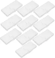 NIYANGLE 10pcs Interdental Brushes Portable Brush Holder Small Rectangular Plastic Storage Box with Lid for Travel and Home Use