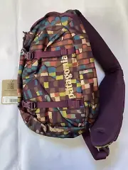 NWT: Patagonia Atom Sling Bag 8L Daypack Fitz Roy Patchwork Night Plum Crossbody