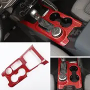 Red Carbon Fiber ABS Central Control Gear Shift Panel Trim For Ford Bronco 2021+ (for: Ford)