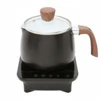 在飛比找松果購物優惠-日本CB JAPAN IH水壺料理鍋附袖珍電磁爐組黑色/1.