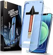 MAGIC JOHN 2 Pack for iPhone 12/iPhone 12 Pro 6.1 inch Tempered Glass Screen Protector, Auto Dust-Elimination Installation, Bubble Free, HD Clear, Easy Installation