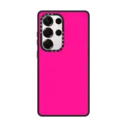 Galaxy S25 Ultra Impact Magnetic Case Simple Neon Pink