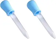 Mellisso 2X 5Ml Clear Plastic Pipette Liquid Medicine Dropper Blue for Baby